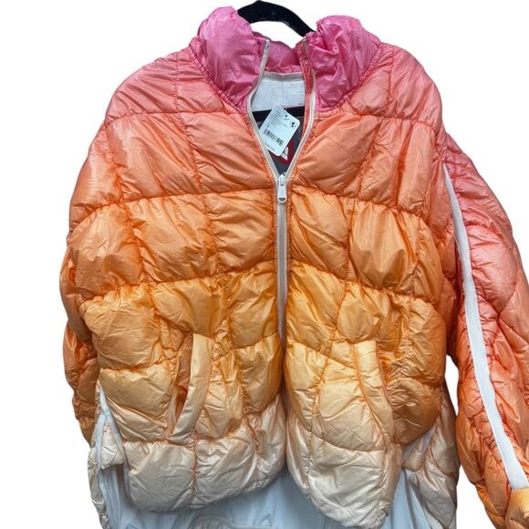 Free People Movement Pippa Packable Jacket Puffer Glossy Ombre Size M - Picture 4 of 6